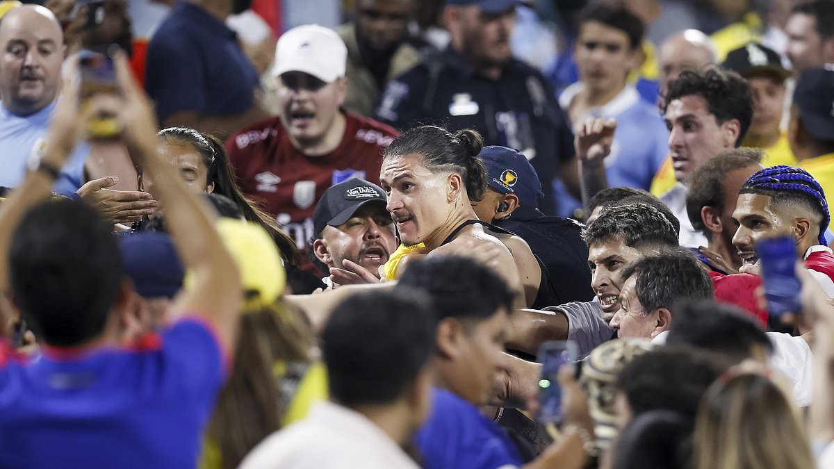 Liverpool Star Darwin Nunez Throws Punches in Dramatic Post-Match Brawl with Fans After Copa America Defeat in Charlotte