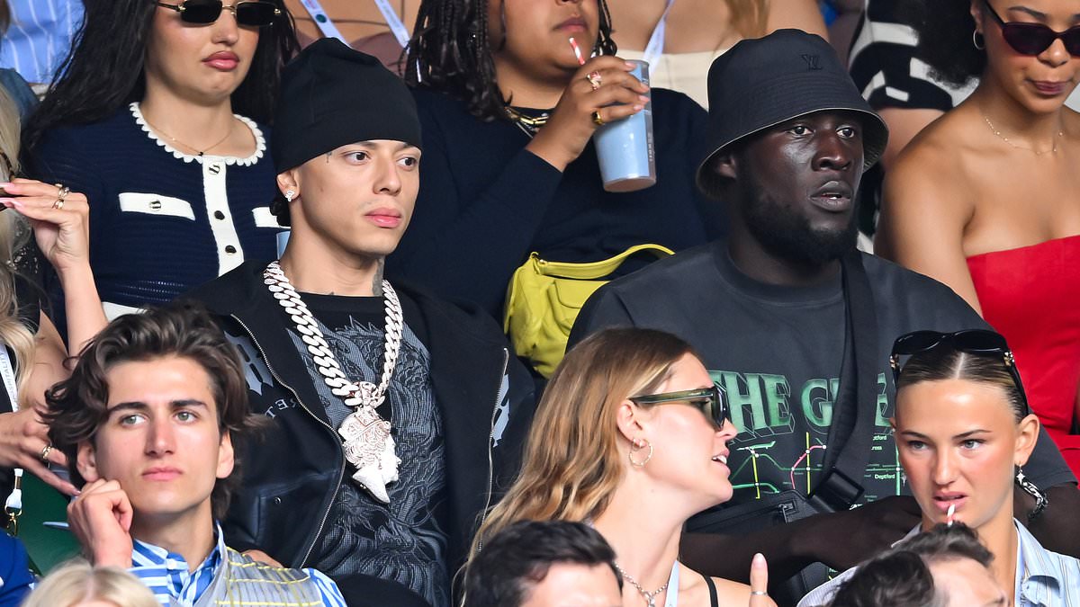 Rapper Central Cee Sports Queen Elizabeth II Pendant at Wimbledon, Joined by Stormzy and Charli XCX in Star-Studded London Spectacle